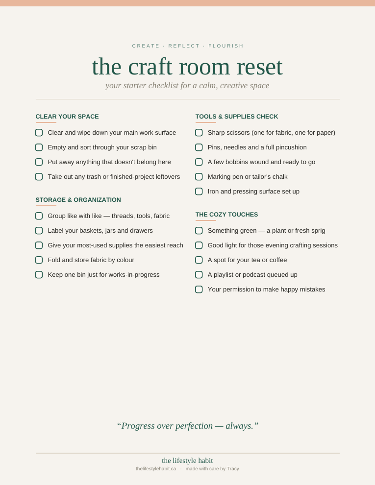 Preview of The Craft Room Reset